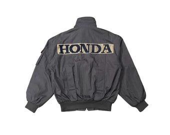 RARE!! Vintage Honda Premier Descente Japan Sport Specialties Size M Parachute Racing Bomber Jacket
