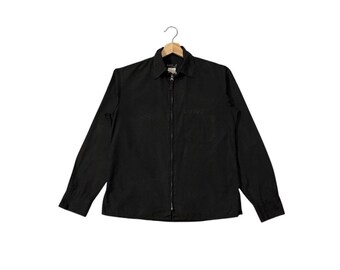Vintage Agnes B Homme Black Zip up Harrington Jacket Men's