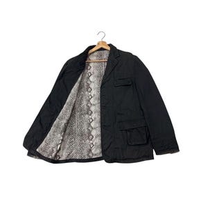 RARE!! Vintage PPFM Peyton Palace For Men Japanese Streetwear Fashion Size M Gray Colour Snake Lining Buttons Worker Chore Jacket