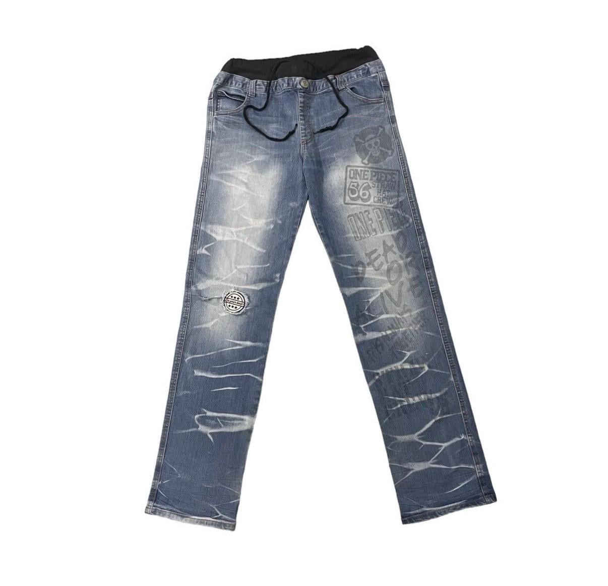 One Piece Anime Jeans - Etsy