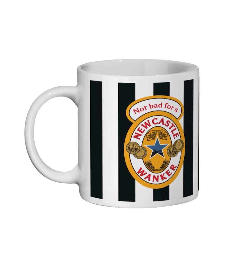 Newcastle United WANKER logo ! * Funny Mug * Gift for fans - Fathers Day - Fathers Day image 1