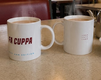 West Ham: La FA Cuppa * Taza de fútbol divertida * Regalo para aficionados - Día del Padre