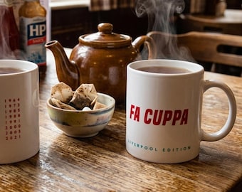 Liverpool: La FA Cuppa * Taza de fútbol divertida * Regalo para aficionados - Día del Padre