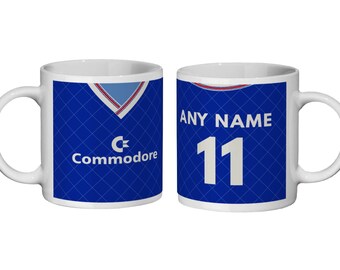Chelsea: Equipación local de 1988 * Taza personalizada * Regalo para aficionados - Día del Padre