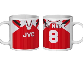 Arsenal: 1992 Home Kit * Personalised Mug * Gift for fans - Fathers Day