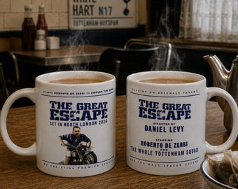Tottenham Hotspur LA GRAN ESCAPADA * Taza de fútbol divertida * Regalo para los aficionados de los Spurs