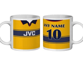 Arsenal: 1997 Away Kit * Personalised Mug * Gift for fans - Fathers Day