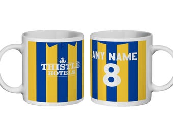 Leeds United: Equipación visitante de 1993 * Taza personalizada * Regalo para aficionados - Día del Padre
