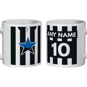 Newcastle United: Uniforme Principal de 1995 * Caneca Personalizada * Presente para torcedores - Dia dos Pais