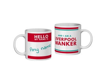 ¡IDIOTA del Liverpool! * Taza personalizada * Regalo divertido para aficionados - Día del Padre