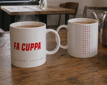 Arsenal: La FA Cuppa * Taza de fútbol divertida * Regalo para aficionados - Día del Padre