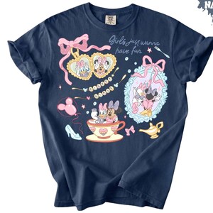 Comfort Colors® Disney Girls Just Wanna Shirt - Disney Minnie Daisy T-Shirt - Disneyworld Vacation Tee - Disneyworld Gift zdjęcie 1