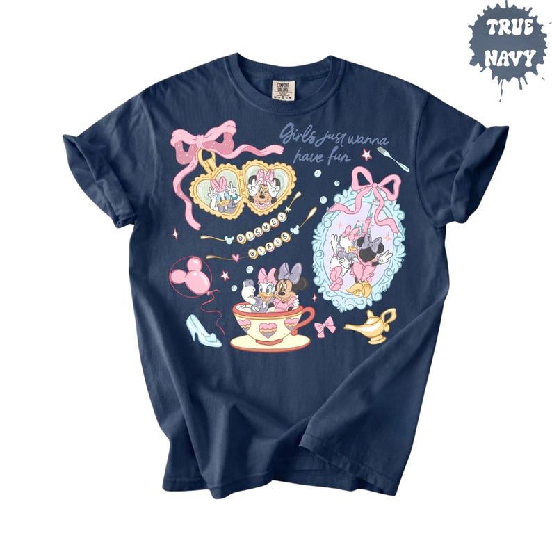 Comfort Colors® Disney Girls Just Wanna Shirt - Disney Minnie Daisy T-Shirt - Disneyworld Vacation Tee - Disneyworld Gift zdjęcie 1