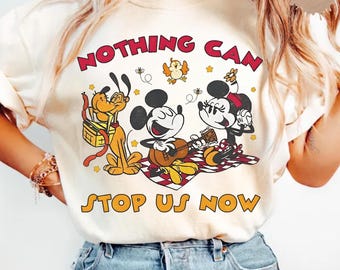 Retro Runaway Railway Mickey Minnie Pluto Chuuby Shirt, Nothing Can Stop Us Now, Disney Ride Shirt, Disney Park Shirt, Disney Comfort Colors