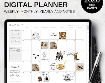 Simple Digital Planner (2026 Digital Planner), Minimal Digital Planner, Goodnotes Planner, iPad Planner, Weekly Monthly Yearly Planners