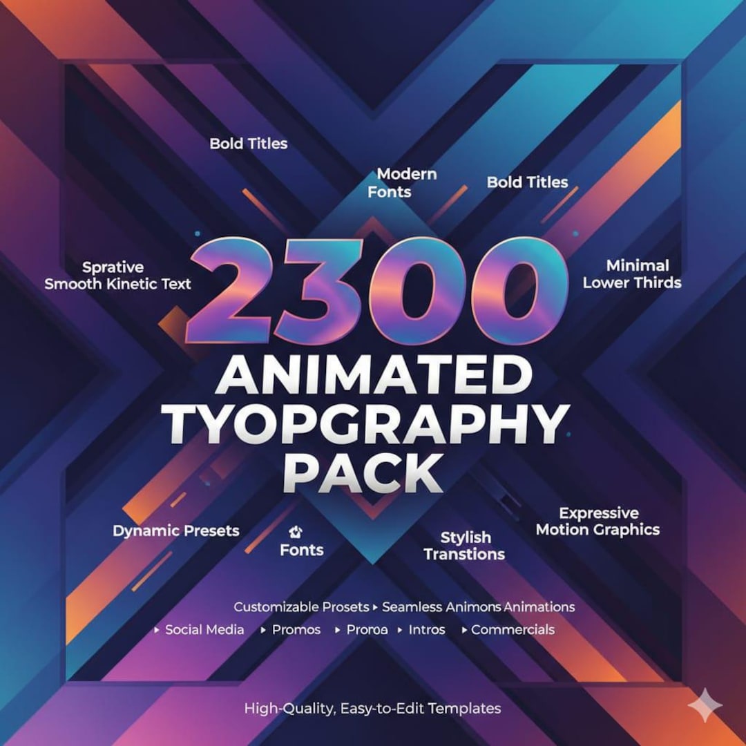 Ultimate 2300+ Animated Typography Pack | Motion Text Effects & Title ...