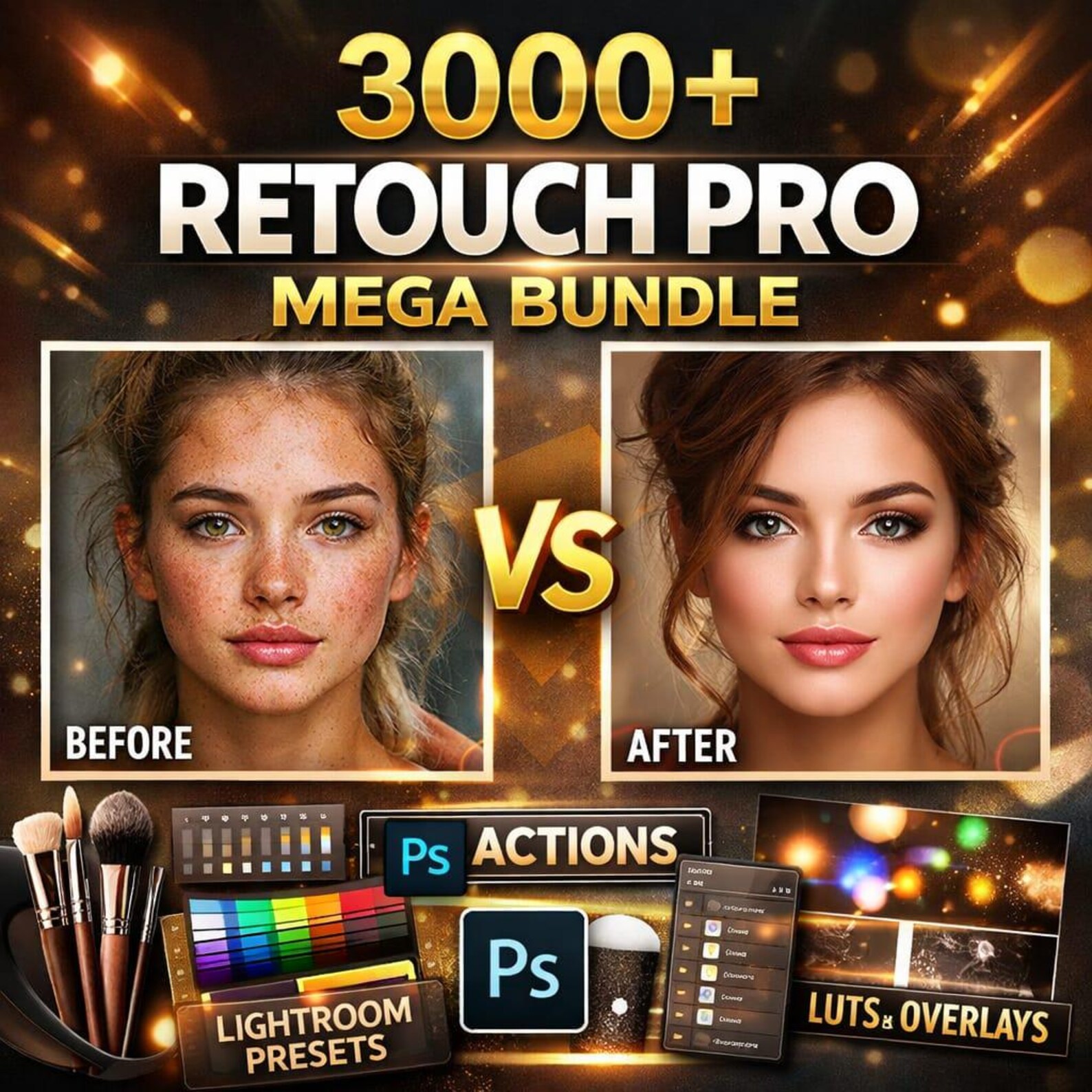 3000+ Retouch Pro Bundle – Skin Retouch Presets, Lightroom Photoshop ...