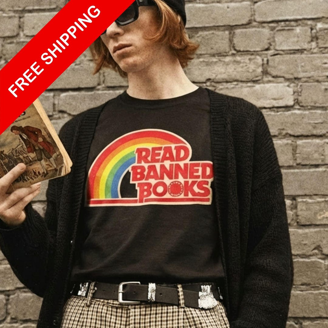 Retro Read Banned Books Tshirt Custom Read Banned Books Shirt Bookish ...