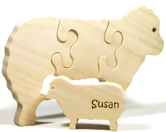 Wooden Puzzle - Sheep - Wooden Animal Puzzle - Wooden Toy - Montessori Toy