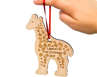 First Christmas Baby Ornament - Giraffe Christmas Gift Personalized - Custom Giraffe Ornament - First Christmas Ornament - Baby Ornament