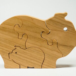 Wooden Baby Pig Puzzle, Wooden Baby Pig Toy, Baby Pig Puzzle, Baby Pig Toy, Personalized Toy