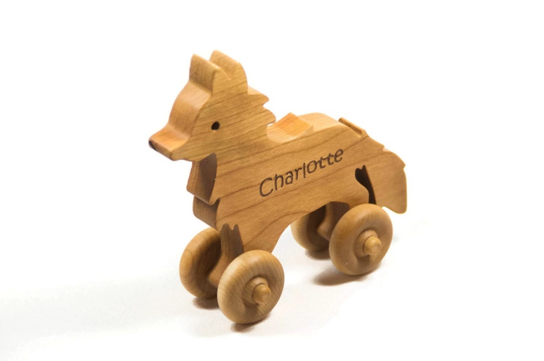 Wooden Toy Car Wooden Car Fox Car Personalized for Children and Baby image 4