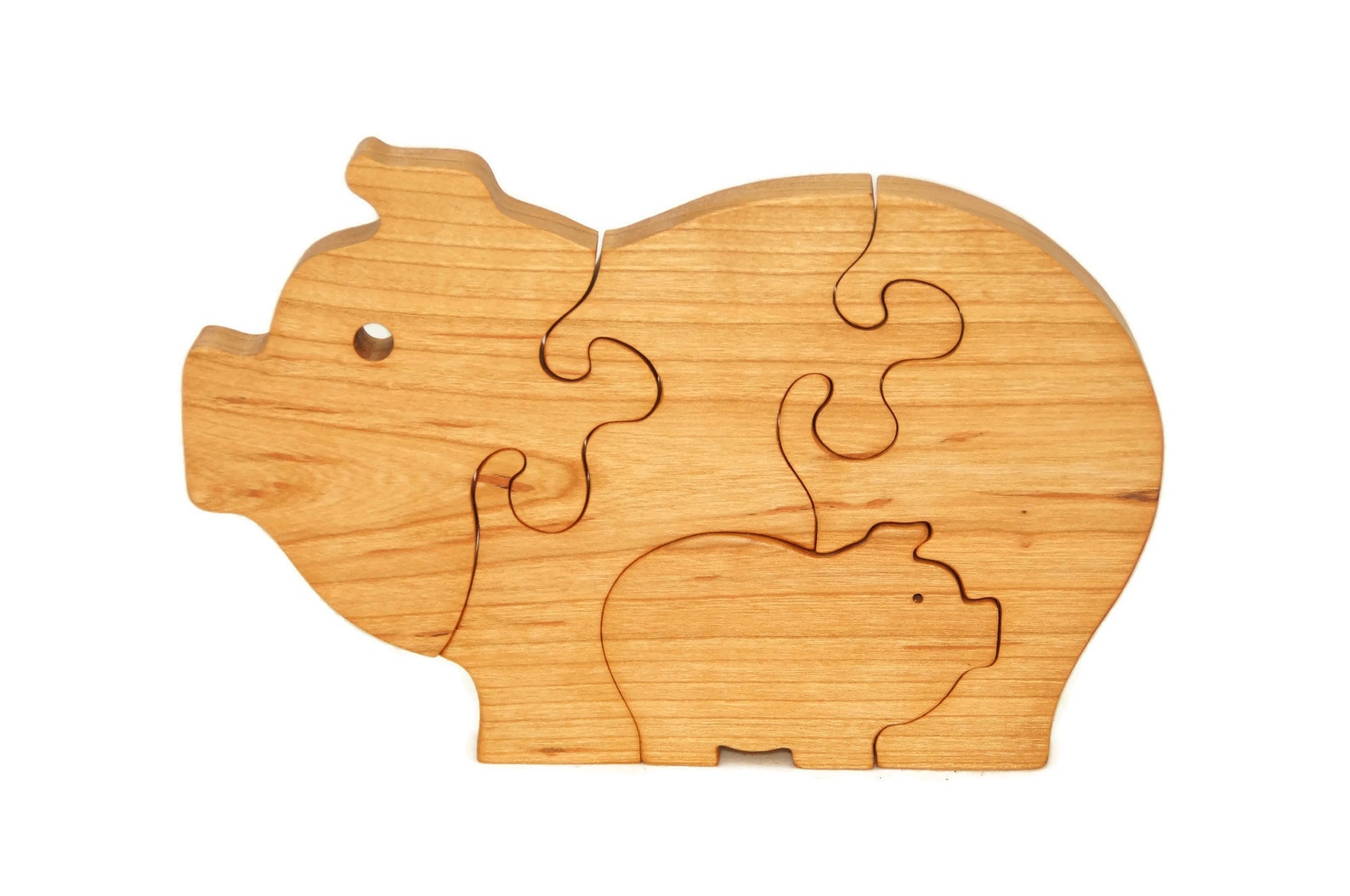 Holzpuzzle für Kleinkinder Holzspielzeug Schwein Puzzle - Etsy.de