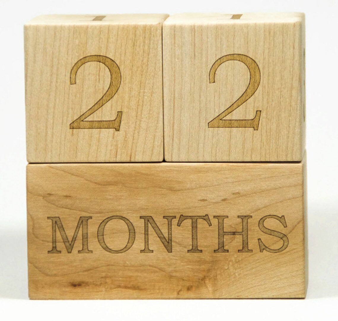 Baby Age Blocks Baby Milestone Blocks Baby Month Blocks Etsy