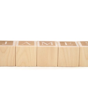 Personalized Wood Name Blocks Wooden Letter Block Letter Custom Blocks for Nursery decor, baby shower gift image 2