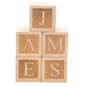 Personalized Wood Name Blocks Wooden Letter Block Letter Custom Blocks for Nursery decor, baby shower gift image 6