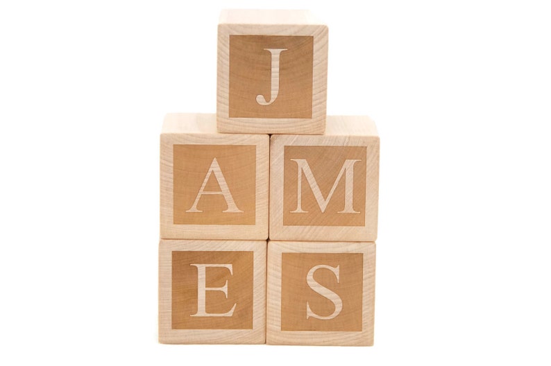 Personalized Wood Name Blocks Wooden Letter Block Letter Custom Blocks for Nursery decor, baby shower gift image 6