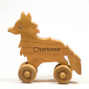 Wooden Toy Car Wooden Car Fox Car Personalized for Children and Baby imagem 1