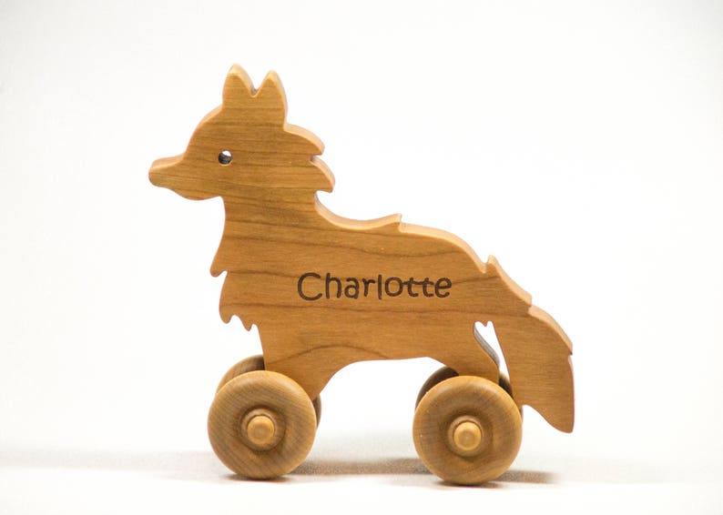 Wooden Toy Car Wooden Car Fox Car Personalized for Children and Baby image 1