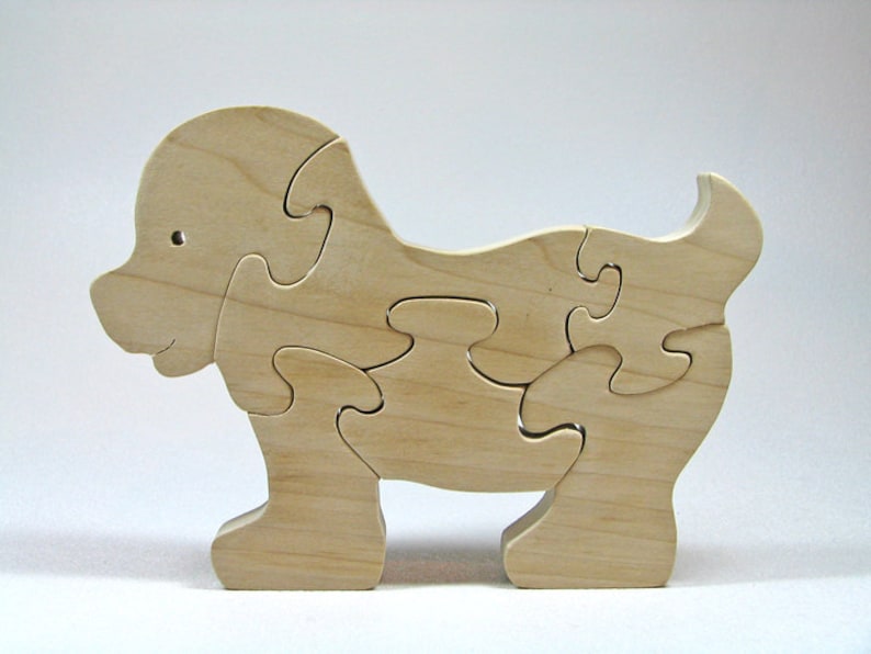 Wooden Puppy Dog Puzzle Wooden Puppy Dog Toy Puppy Dog Etsy