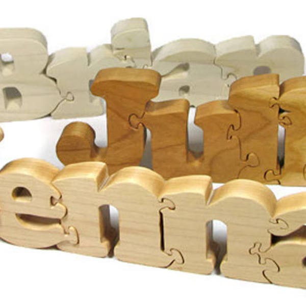 Personalized Wooden Name Puzzle, Custom Baby Gift, Nursery Decor