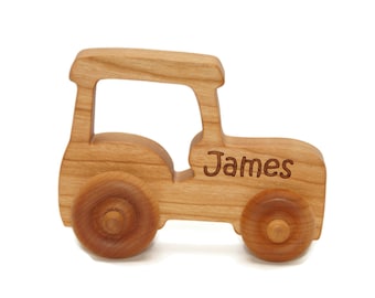 Wooden Tractor Push Toy