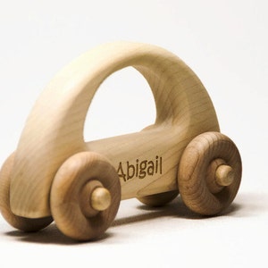 Wooden Toy Car Personalized Toy Car, Childrens Toy Car, Baby Gift, Baptism Gift, Birthday Gift image 2