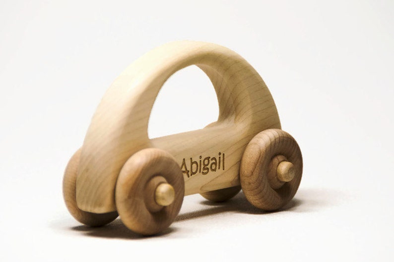 Wooden Toy Car Personalized Toy Car, Childrens Toy Car, Baby Gift, Baptism Gift, Birthday Gift image 2