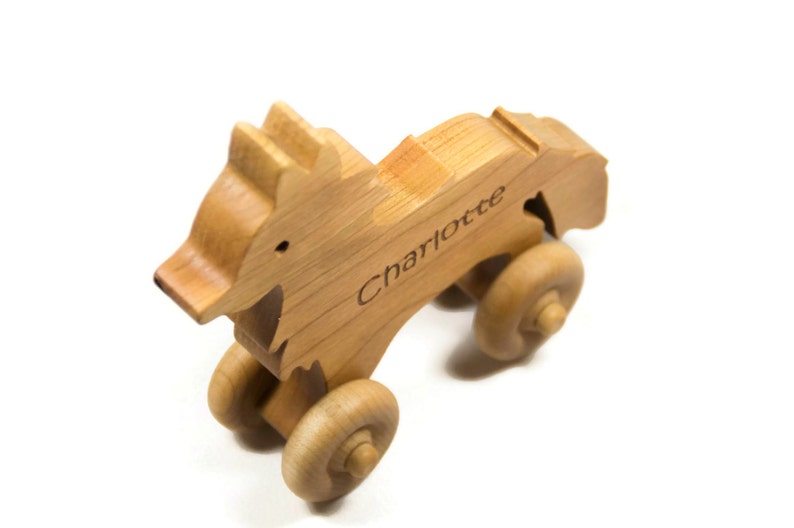 Wooden Toy Car Wooden Car Fox Car Personalized for Children and Baby imagem 3