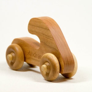 Wooden Toy Push Toy Car Toddler and Baby Childrens Toy, Personalized image 2