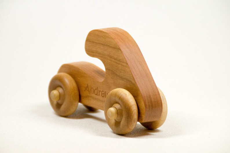 Wooden Toy Push Toy Car Toddler and Baby Childrens Toy, Personalized image 2