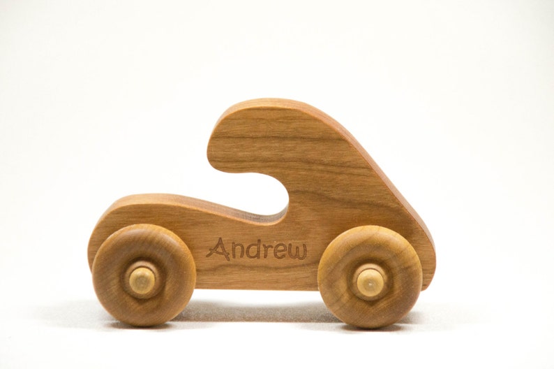 Wooden Toy Push Toy Car Toddler and Baby Childrens Toy, Personalized image 1