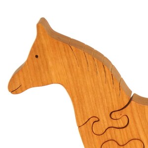 Wooden Toy Puzzle for Toddlers, Wooden Toy Horse Puzzle, Waldorf Toys Christmas gift for son, boys, and girls image 8
