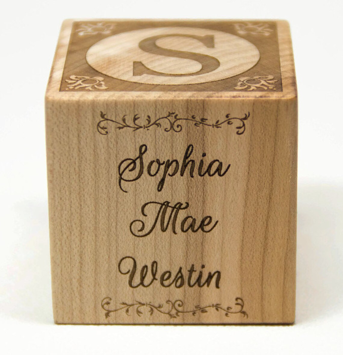 Wooden Baby Block Baptism Gift Baby Shower Personalized Etsy
