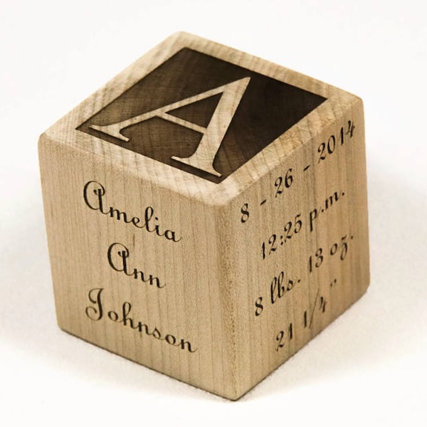 Personalized Wooden Baby Blocks, Baby Shower Gift, Baptism Gift Baby Blocks, Newborn Gift