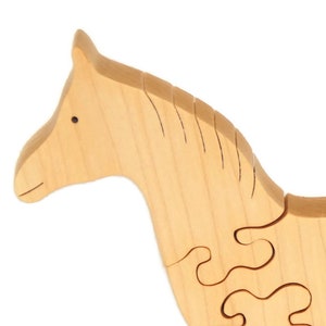 Wooden Toy Puzzle for Toddlers, Wooden Toy Horse Puzzle, Waldorf Toys Christmas gift for son, boys, and girls image 9