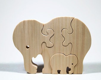 Rompecabezas de elefante de madera Regalo de reliquia personalizado para  niños y niñas