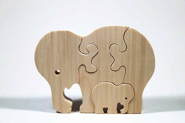 Wooden Elephant Puzzle Personalized Heirloom Gift for Boys and | Etsy