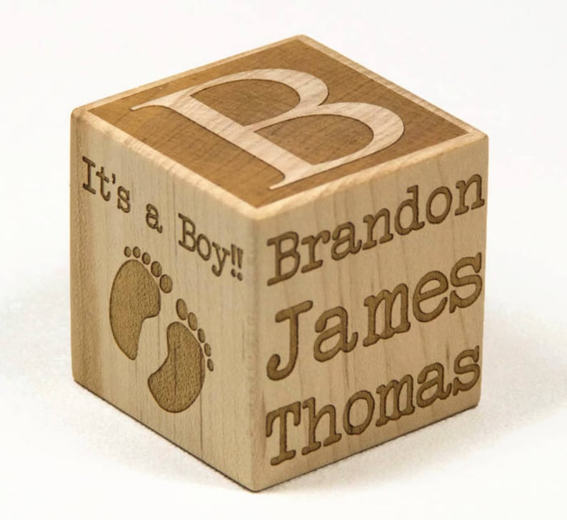 Personalized Wooden Name Block Baby Block Newborn Baby Gift Etsy