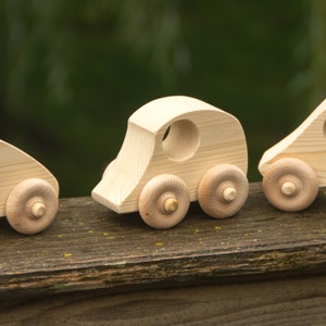 Personalized Wooden Toy Truck, Toddler Toy Semi Truck with Trailer image 4